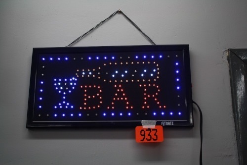 Neon remote control bar sign