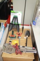 Garden tools, BBQ set, sprinkler