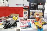 Bungee cords, ext. Cords, glue, Paint supplies, Cord ends