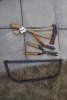 2 axes, Bucksaw, Pruners