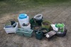 Garden pots, Bird seed, watering can, Water jug