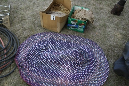 Woven rug, Potato bags