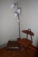 Floor lamp, Chair, Stool