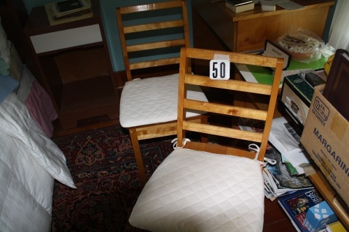 2 - wooden chairs