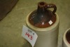 pottery cannister w/lid & pottery jug - 3