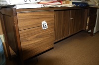 72" lockable 4 drawer desk/file cabinet (contents not included)