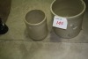 medalta 3 gal. Crock (chip on top) & unmarked 1 gal. Crock - 3