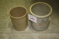 redwing 2 gal. Crock & medalta 1 gal. Crock