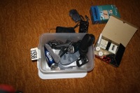 Used razors, Cannon adding machine, Camera