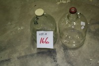 1 gal. Glass jugs,160 oz. Glass jug w/a&w root beer lid