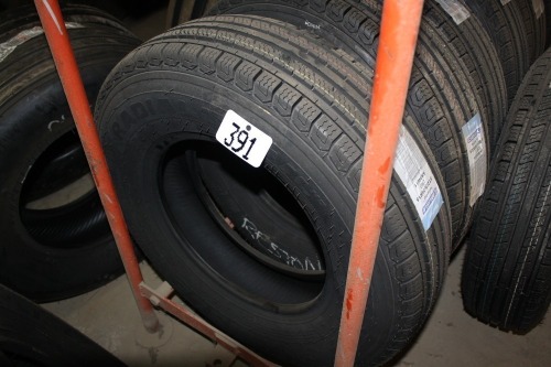 1-ST 225/ 75/ R15 8 ply trailer tires (Please note an additional charge of $3.75 for Tire Levy)