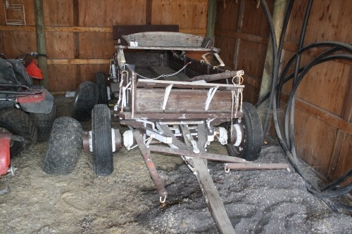 4 wheel wagon w/rubber pneumatic tires (complete)