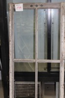 4 pane window frame (no glass) 28"w x 58"h, 3 pane window frame (1 glass missing) 24"w x 36"h