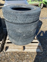 4 - used Kelly 11R22.5 tires