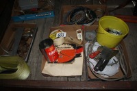 Electrical supplies, saw blades, cable, misc. Shop sundry