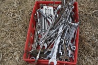 LARGE QUANTITY OF MISC WRENCHES (STANDARD & METRIC)