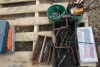 WOOD & STEEL DRILL BITS, BREAST DRILL, RIVETING TOOL, MISC SOCKETS, PAIL OF ASSORTED PLIERS - 2