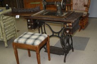 T64 - Raymond sewing machine w/ stool