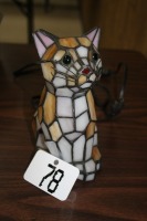 T78 - Colored glass cat lamp