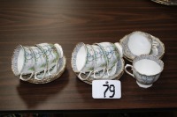 T79 - Royal Albert Silver Birch 8 cups & saucers