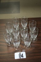 T84 - 10 pieces crystal glasses
