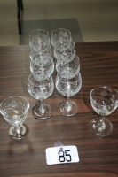 T85 - Rose etched glassware
