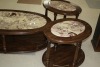 T127-Marble Coffee table & 2 end tables - 2