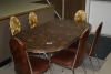 T141-kitchen table with 2 leaves & 6 chairs - 2