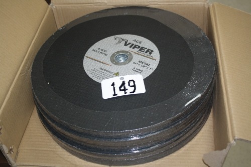 T149-Ace Viper 14" x 1/8" x 1" cutoff wheels (25 discs)