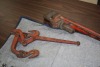 T159-misc wrenches, 24" pipe wrench, load binder - 2