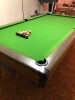 T191-Brunswick 4 x 8 pool table w/2 sets ball & cues, needs new cushions