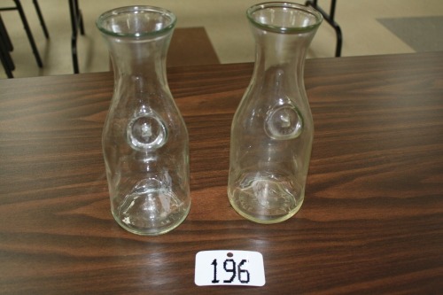 T196-2 one litre glass milk bottles
