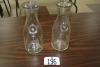 T196-2 one litre glass milk bottles