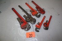 2 - 8", 2 - 10", 12", 14" PIPE WRENCHES