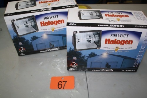 2 - 500 WATT MOTION SENSOR SECURITY LIGHTS