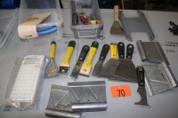 ASSORTED SCRAPPERS, PUTTY KNIVES