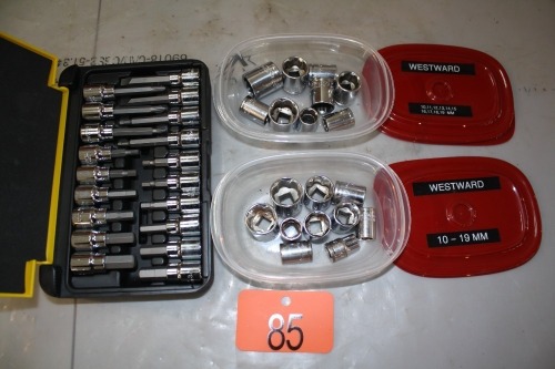 ALLEN SOCKETS METRIC & SAE, WESTWARD 10MM - 19MM SOCKETS