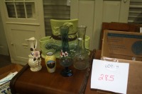 vintage panther lamp, vases