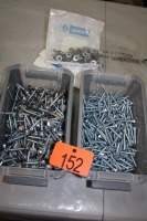 SMALL LAG BOLTS, LARGE SHEET METAL SCREWS, RUBBER MOUNT WASHERS