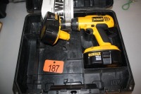 DEWALT 1/2" DRIVE DRILL W/ 2 - 18 VOLT BATTERIES, NO CHARGER