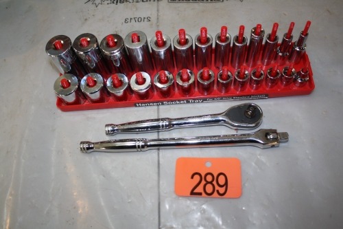 3/8" DRIVE RATCHET, SWING BAR, 1/4" - 1" SOCKETS