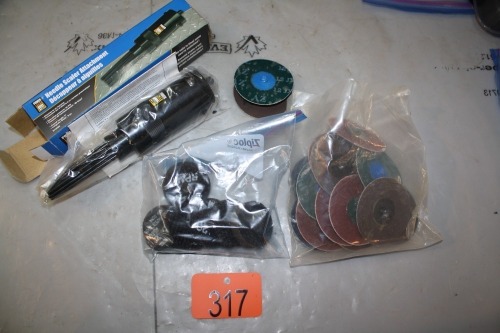NEEDLE SCALER ATTACHMENT, ASSORTED GRINDING DISCS