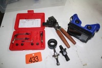 CRIMPING TOOL, SPOT WELD CUTTER SET, SAFETY GLASSES