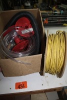 WINDSHIELD WASHER HOSE, RUBBER HOSE, QTY OF SMALL ROPE