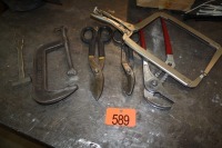 CHANNEL LOCKS, TIN SNIPS, C CLAMP, VISE GRIP CLAMP