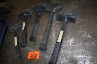 SET OF ANTI VIBRATION HAMMERS - 1LB - 3LB