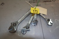 ASSORTED CRESCENT WRENCHES 2 - 6", 8", 10", 12"