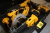 DEWALT 18 VOLT COMBO PACK W/ CIRCULAR SAW, RECIPROCATING SAW, 1/2" DRILL, 3 BATTERIES & CHARGER - 2