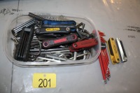 ASSORTED ALLEN 7 TORX WRENCHES - METRIC & IMP.