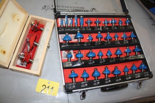 POWERFIST 3 PIECE RAISED PANEL ROUTER BIT SET 1 3/8" - 3 " & POWERFIST 35 PIECE 1/2" ROUTER BIT SET